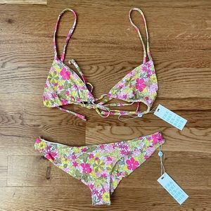 NWT Frankie’s Bikinis Set in Mai Tai